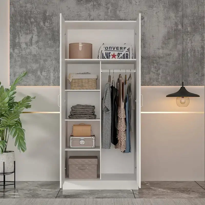 Armoire 5 niveaux avec 2 portes