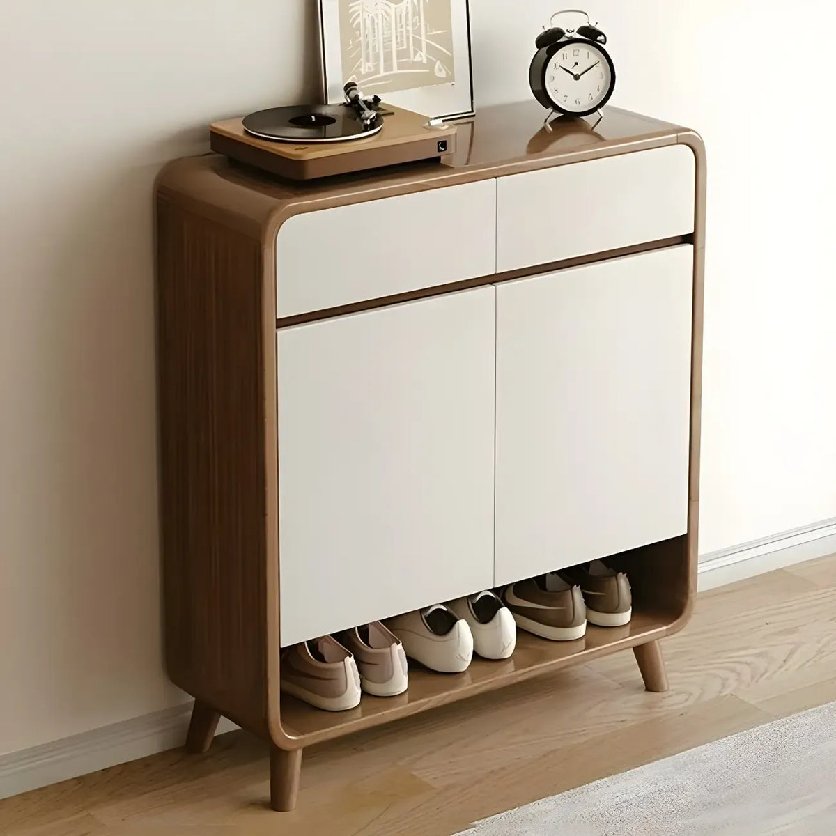 Mobile portascarpe medio in legno per corridoio, stile moderno