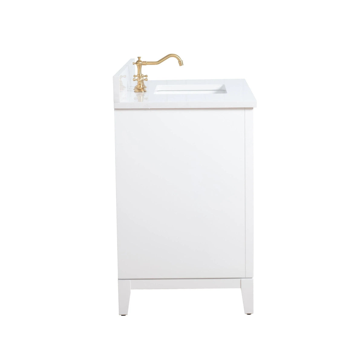Meuble-lavabo de salle de bain Vanity Art avec lavabo en céramique et comptoir en marbre reconstitué