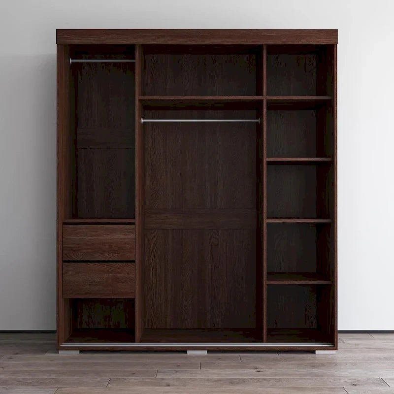 Armoire moderne Aria à 3 portes avec miroir