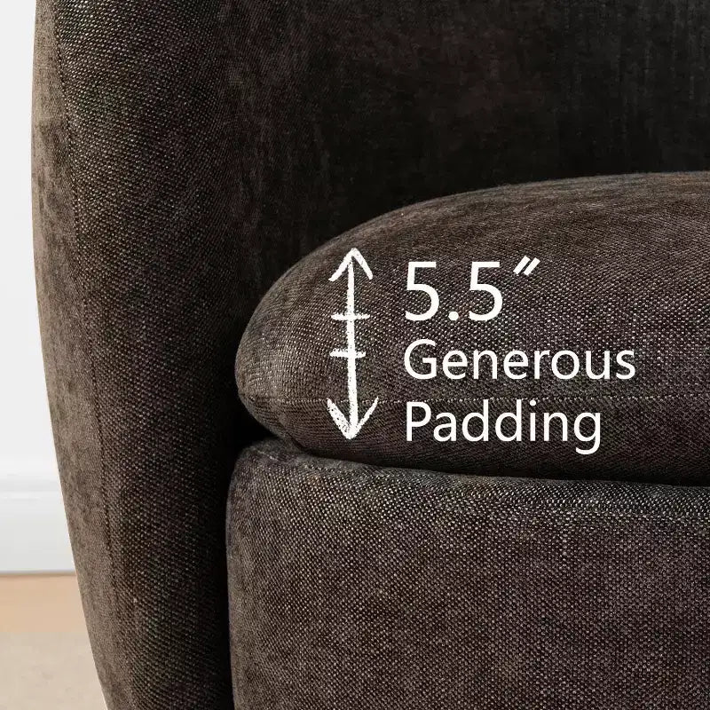 2er-Set moderne drehbare Fassonsessel mit Stoffbezug, um 360 Grad drehbare Akzentsessel für Wohnzimmer und Schlafzimmer-Panipeachy