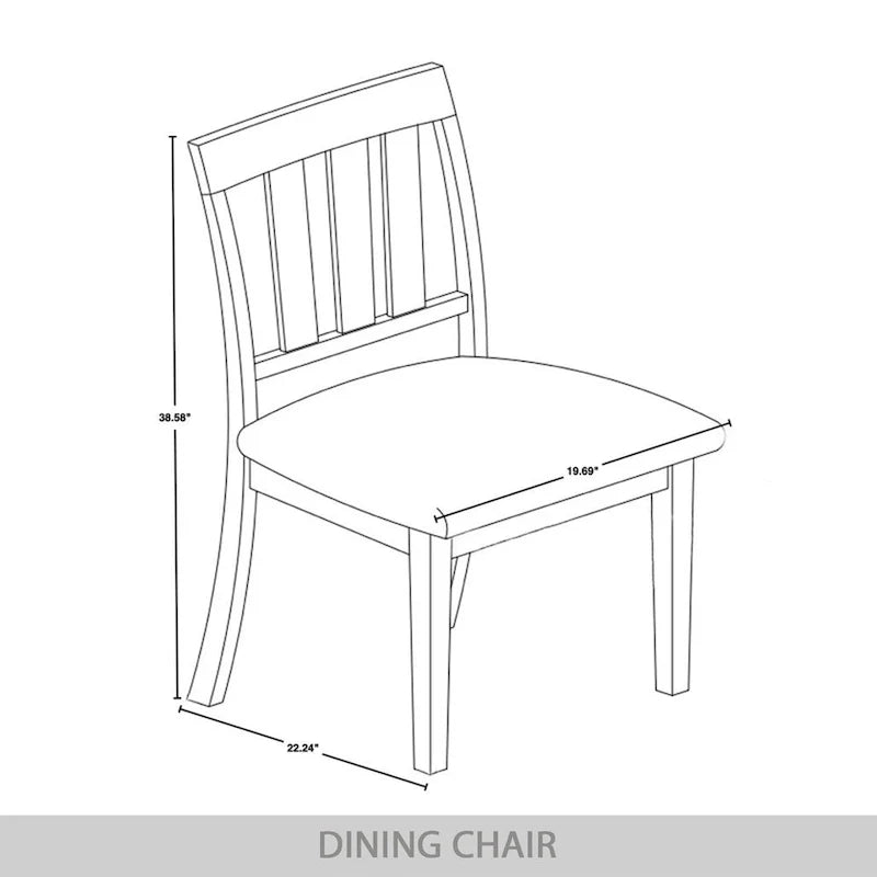 CraftPorch klassisches Esszimmer-Set aus Holz, 7-teilig
