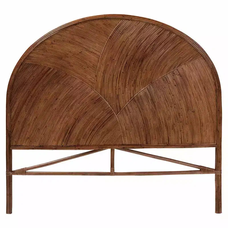 Testiera indipendente Seana in rattan bali & pari, matrimoniale, marrone scuro: senza montaggio, struttura in MDF, pulire le macchie