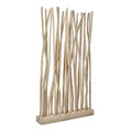 Paravent à panneau unique JONATHAN Y Tranquil, style bohème côtier, 39W x 68H, fabriqué à la main avec des branches de teck
