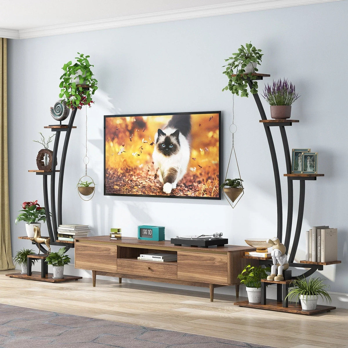Support pour plantes d’intérieur, présentoir à fleurs à 6 niveaux pour la maison et le jardin - lot de 2