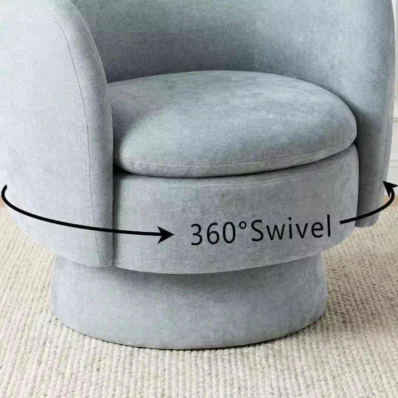 2er-Set moderne drehbare Fassonsessel mit Stoffbezug, um 360 Grad drehbare Akzentsessel für Wohnzimmer und Schlafzimmer-Panipeachy