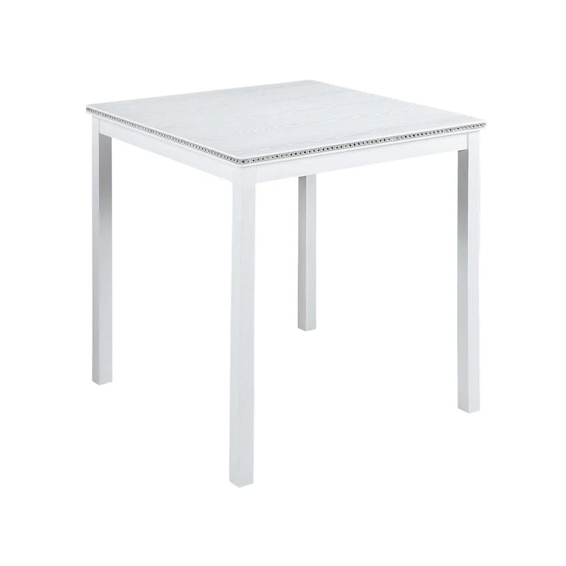 Set da pranzo moderno da 5 pezzi con tavolo quadrato da bar e 4 sedie imbottite