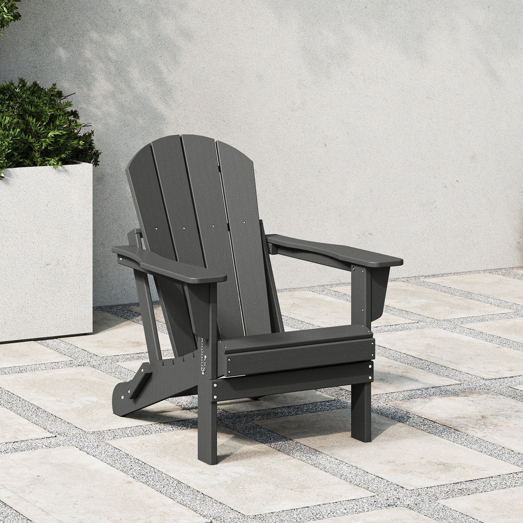 Polytrends Laguna Adirondack-Klappstuhl für die Terrasse, lichtecht und wetterbeständig