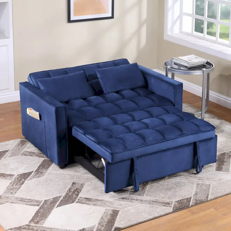 Klassisches ausziehbares, getuftetes und umbaubares Schlafsofa - 55W x 68L x 20H
