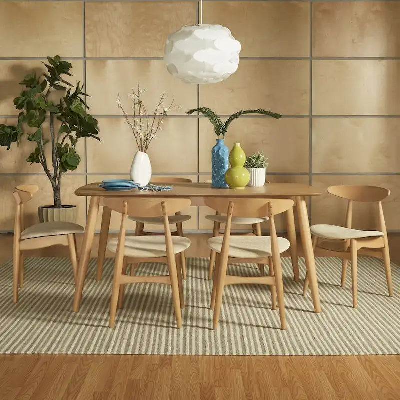 Set da pranzo in rovere norvegese danese con gambe affusolate, di iNSPIRE Q Modern