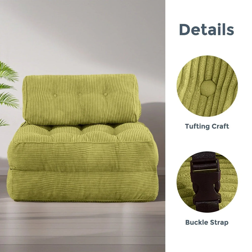 8 Cordsofa, Klappsofabett, Einzel