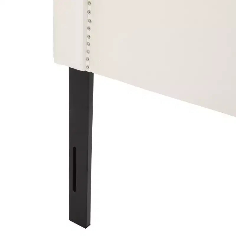 Tête de lit contemporaine rembourrée de tissu biseauté, format double/grand lit