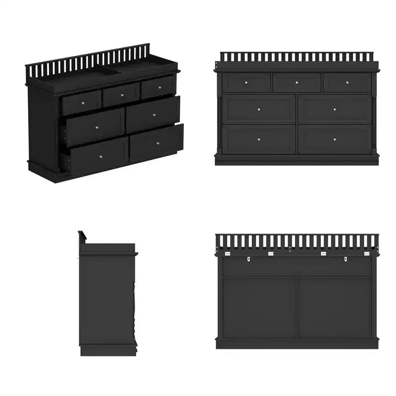 Commode à langer polyvalente Famapy : design convertible, tiroirs spacieux, évolue avec votre tout-petit