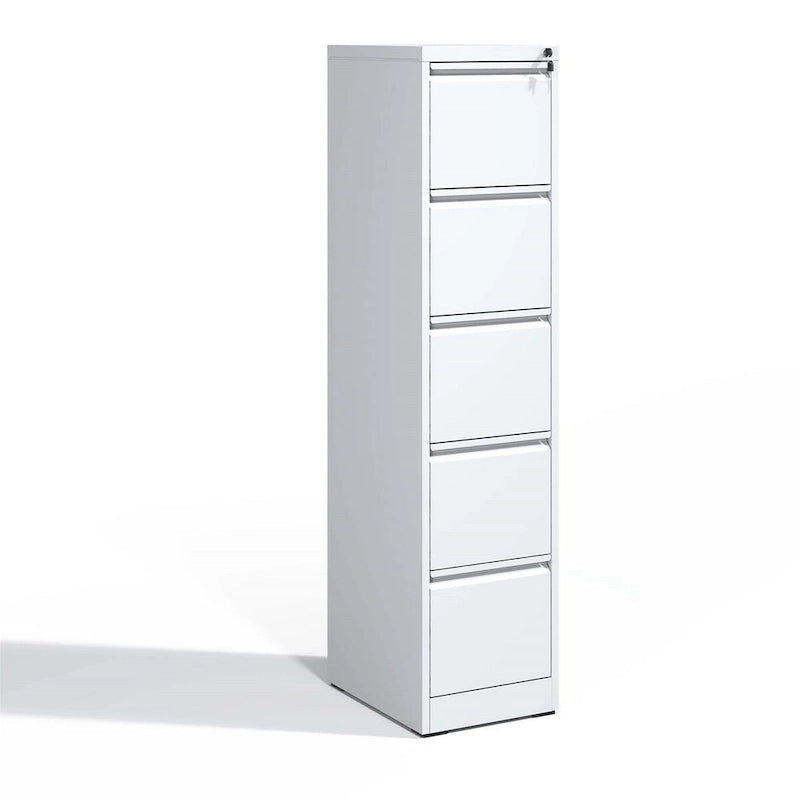 Classeur vertical en métal à 5 tiroirs avec serrure