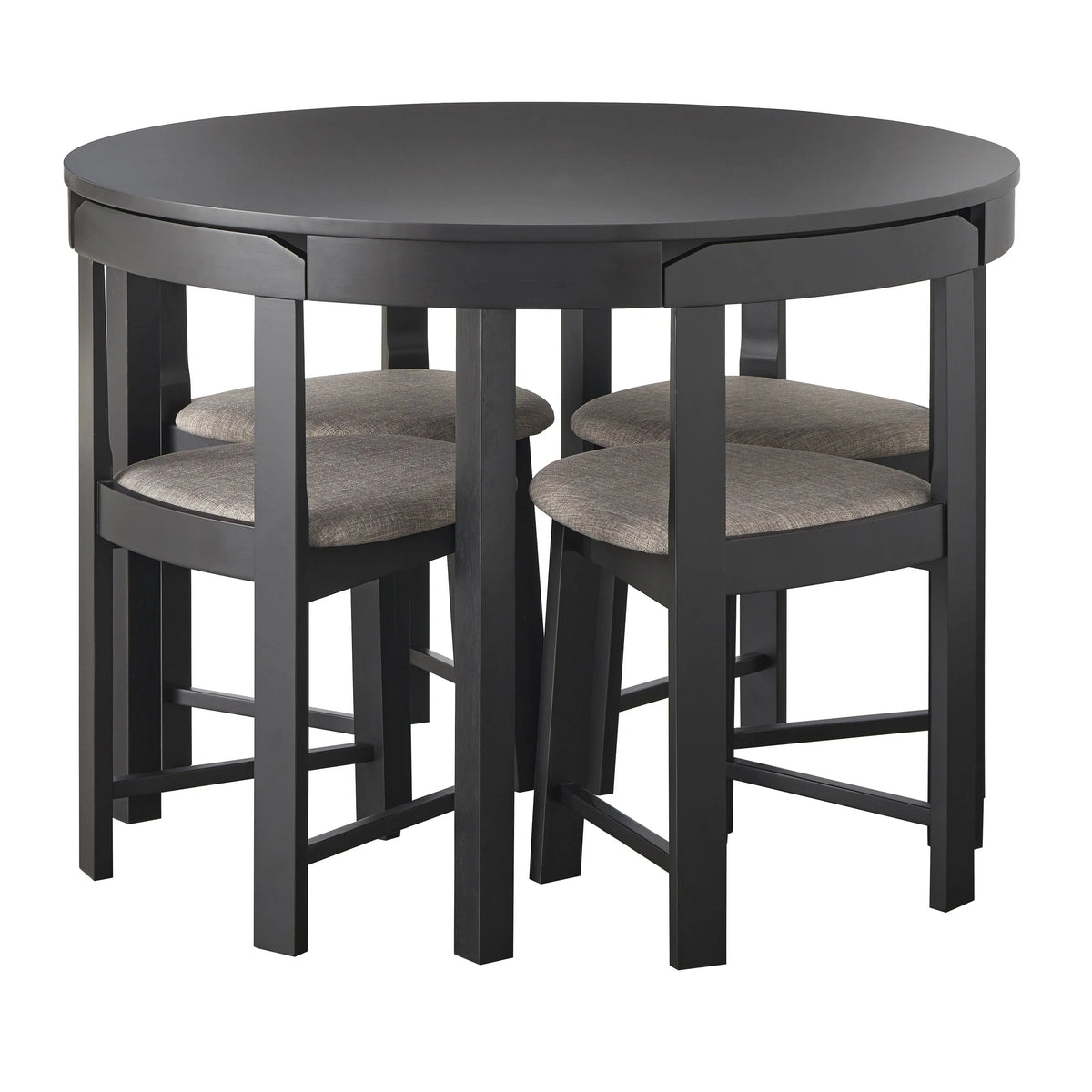 Set da pranzo rotondo compatto Harrisburg Tobey da 5 pezzi