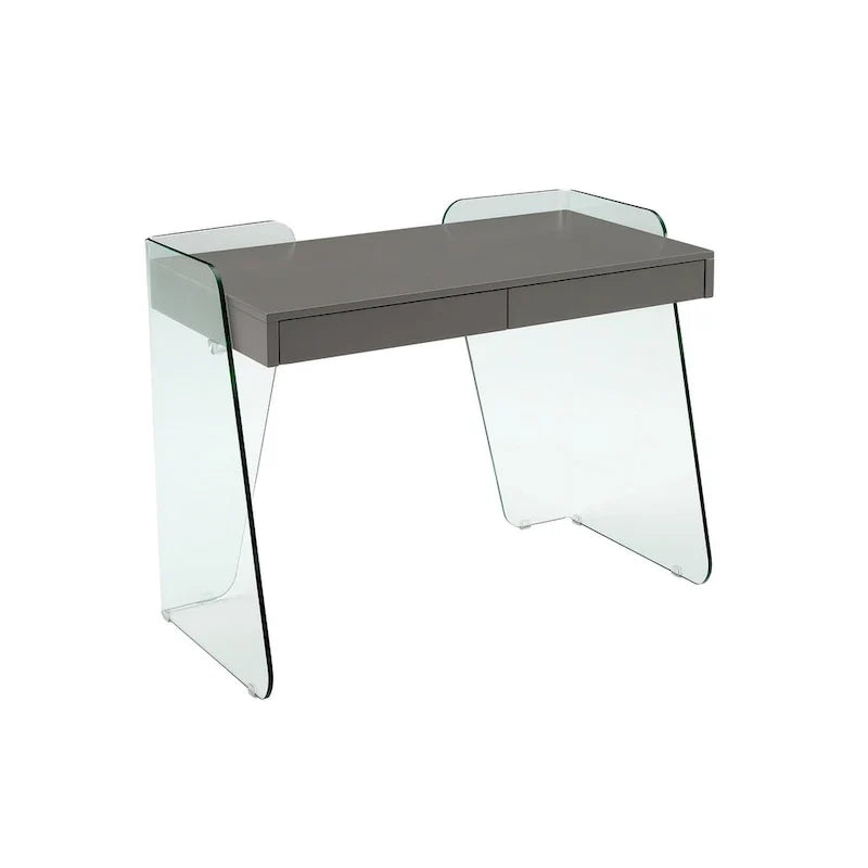 Bureau de bureau ARCHIE avec verre transparent.