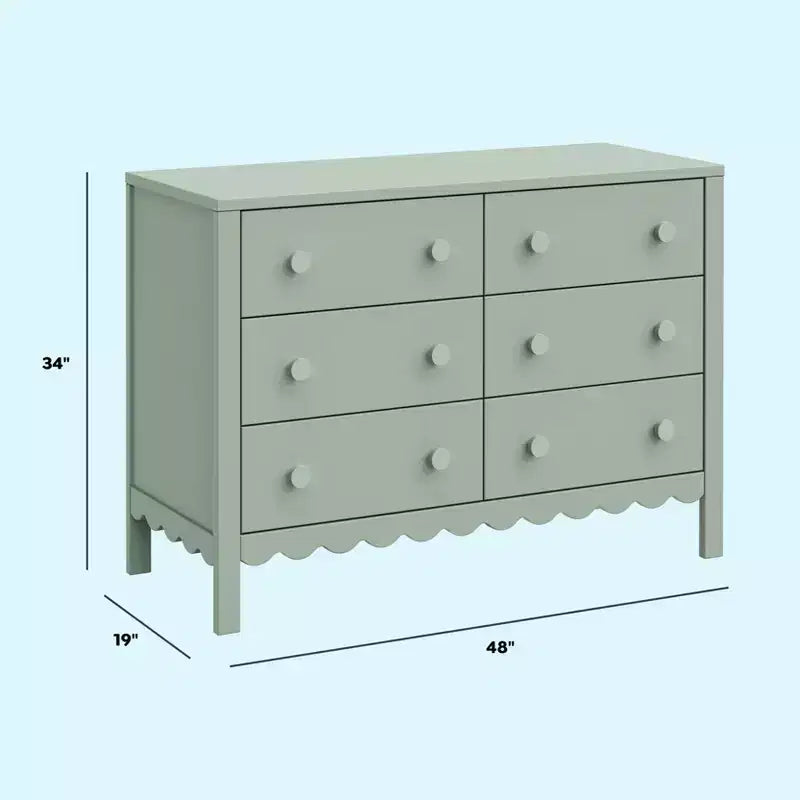 Cassettiera Scallop a 6 cassetti