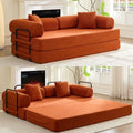 Canapé-lit convertible Mixoy avec lit escamotable, accoudoir mobile, matelas pliant, canapé-lit de sol à housse amovible et lavable