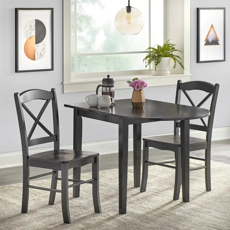 Simple Living Essgruppe im Landhausstil mit Klapptisch, 3-teilig