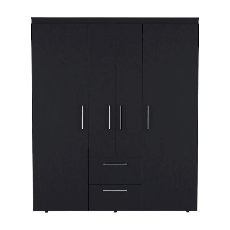 Kleiderschrank Bariloche mit Kleiderstangen, Regalböden und 2 Schubladen