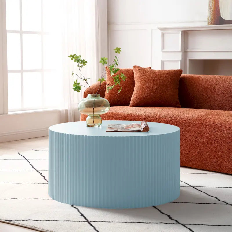 Set di tavolini rotondi da salotto impilabili, stile glam moderno (set da 2), non assemblato