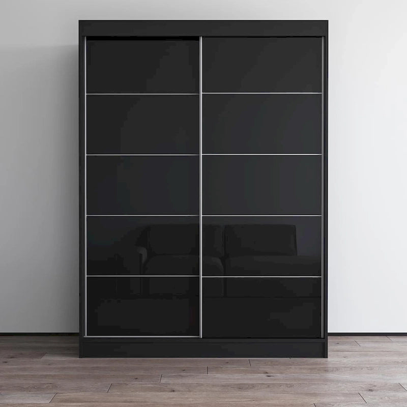 Moderner Hochglanz-Kleiderschrank Aria mit 2 Türen
