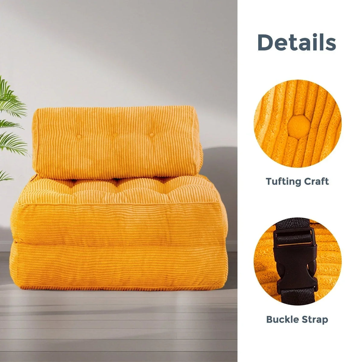 8 Cordsofa, Klappsofabett, Einzel
