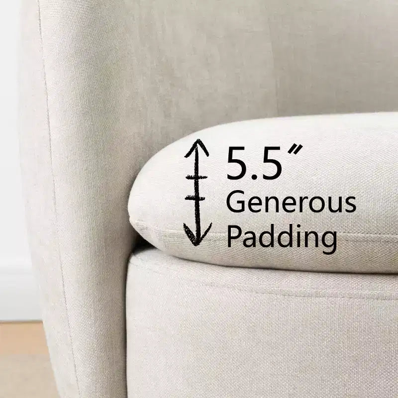 2er-Set moderne drehbare Fassonsessel mit Stoffbezug, um 360 Grad drehbare Akzentsessel für Wohnzimmer und Schlafzimmer-Panipeachy