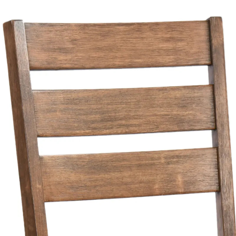 Set van 4 houten eetkamerstoelen met spijlenrugleuning