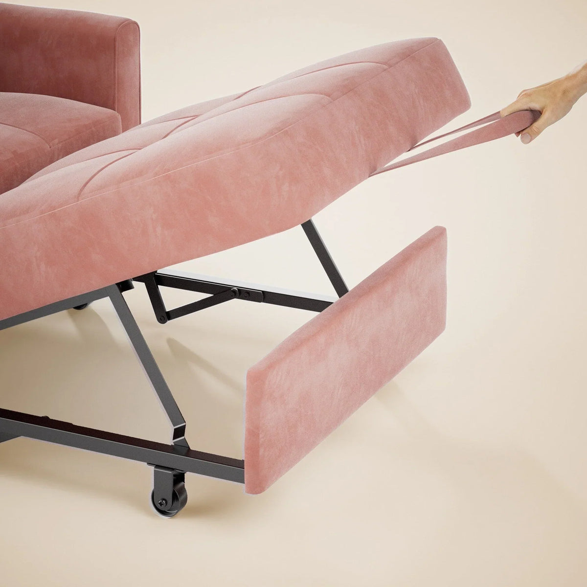 Divano letto trasformabile 3 in 1 con schienale regolabile, poltrona-divano estraibile, letto pieghevole convertibile per soggiorno