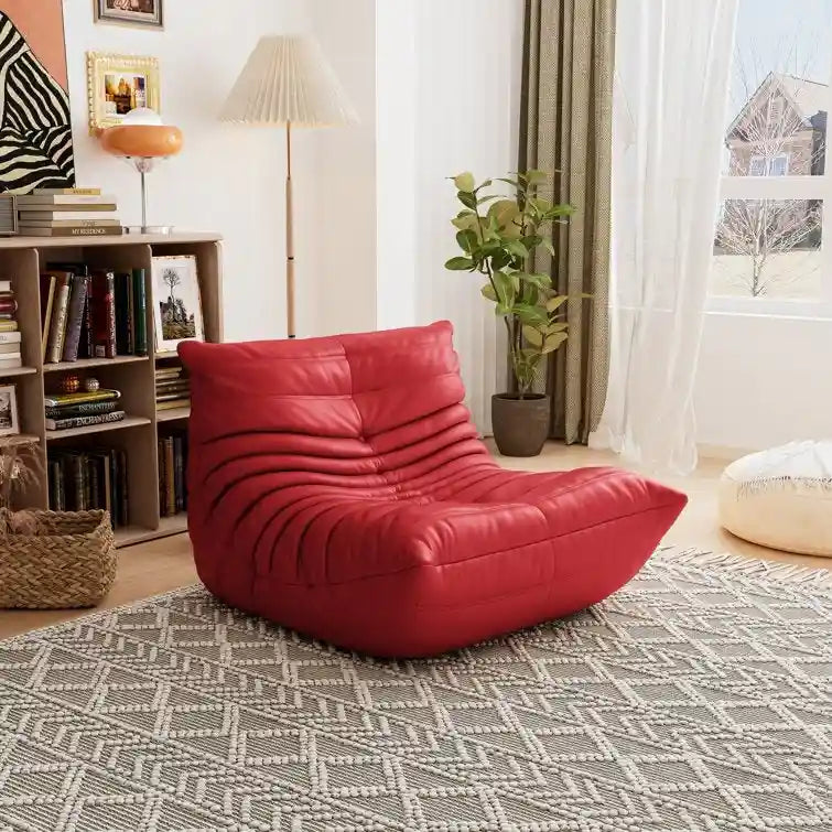 Furgle-Sofa aus Mikrofaserleder, ergonomisches Design, bequemes Bodensofa
