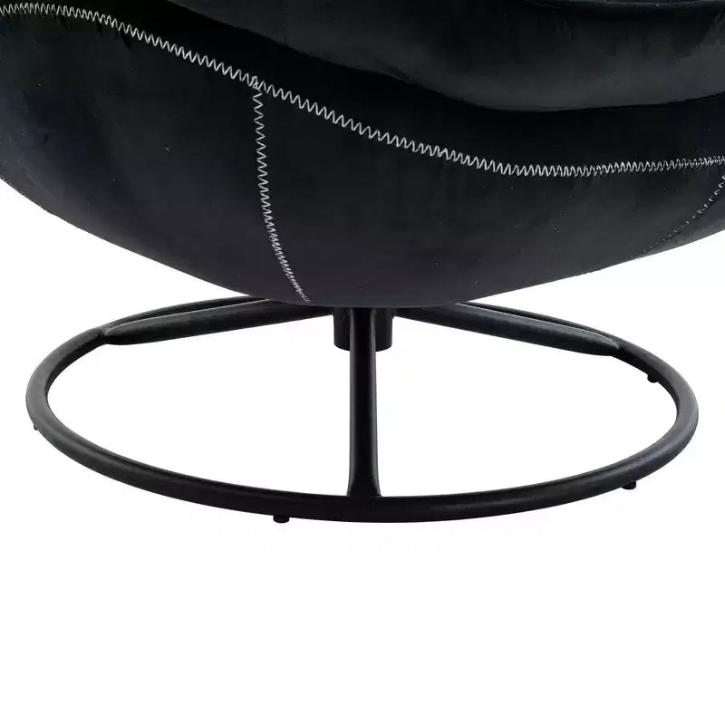 Okak Samt-Sessel mit Hocker, moderner Sessel ohne Armlehnen im Mid-Century-Stil, bequemer, weicher Sessel zum Fernsehen und Spielen