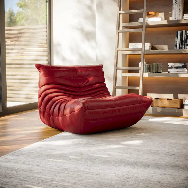 Furgle-Sofa aus Mikrofaserleder, ergonomisches Design, bequemes Bodensofa
