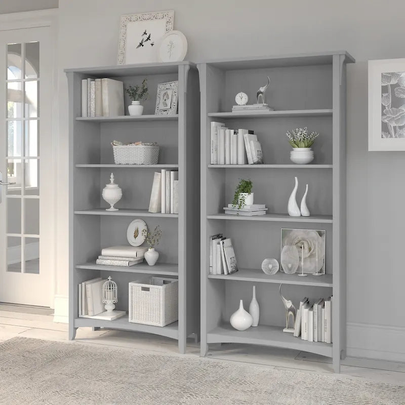 Libreria alta Salinas a 5 ripiani (set di 2) di Bush Furniture