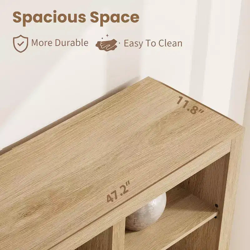 183 cm hohes Bücherregal mit 4 Schubladen, freistehendes Bücherregal im Landhausstil mit Stauraum für Schlafzimmer, Wohnzimmer und Homeoffice