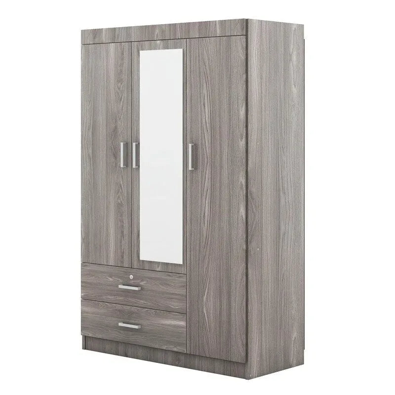 Spiegelschrank mit 3 Türen, Regalen und 2 Schubladen