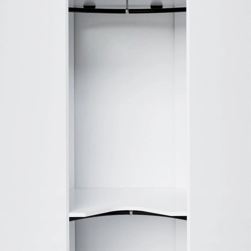 Polygon-Eckkleiderschrank mit 2 Türen