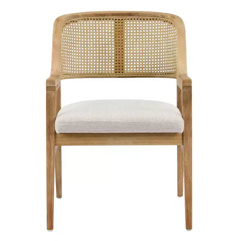 Christopher Knight Home Bennett ausziehbare Essgruppe im Mid-Century-Modern-Stil, 5-teilig, aus Holz, mit Tisch und 4 gepolsterten Stühlen mit Geflechtrücken