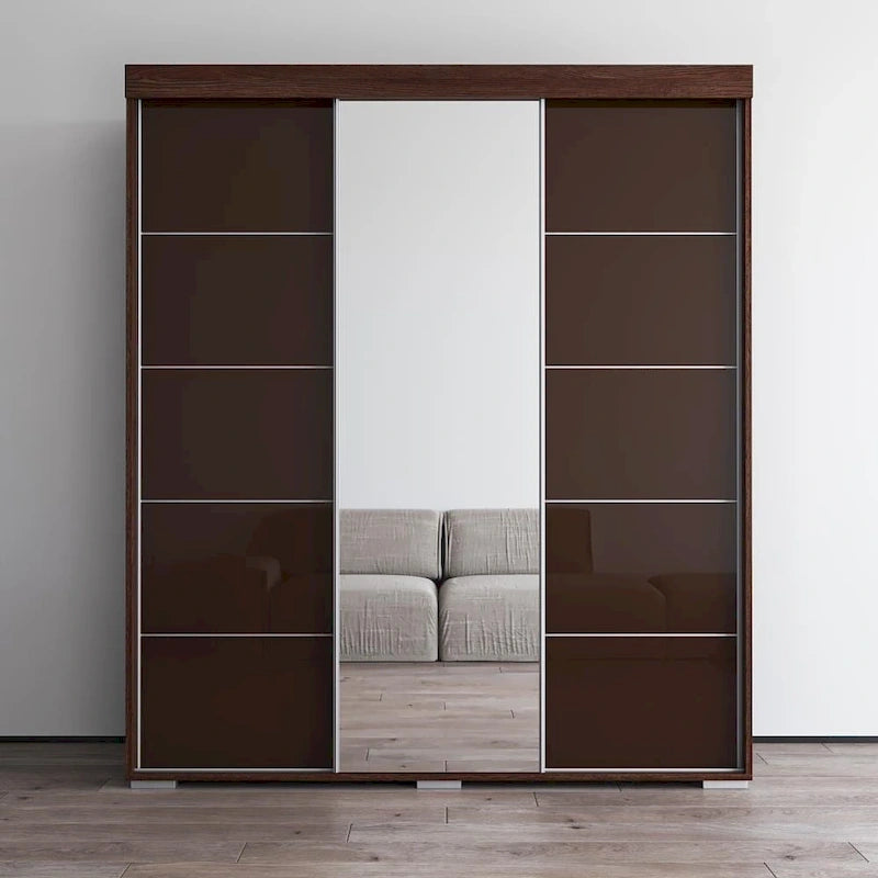 Armoire moderne Aria à 3 portes avec miroir
