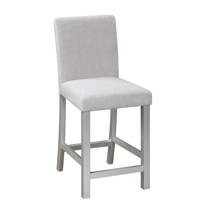 Set da pranzo moderno da 5 pezzi con tavolo quadrato da bar e 4 sedie imbottite