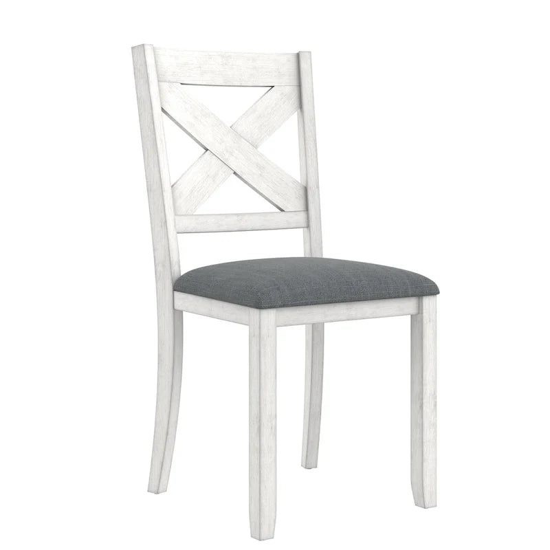 VECELO Esszimmerstühle aus Massivholz mit Sitzfläche aus Leinenstoff, 2er-/4er-/6er-Set
