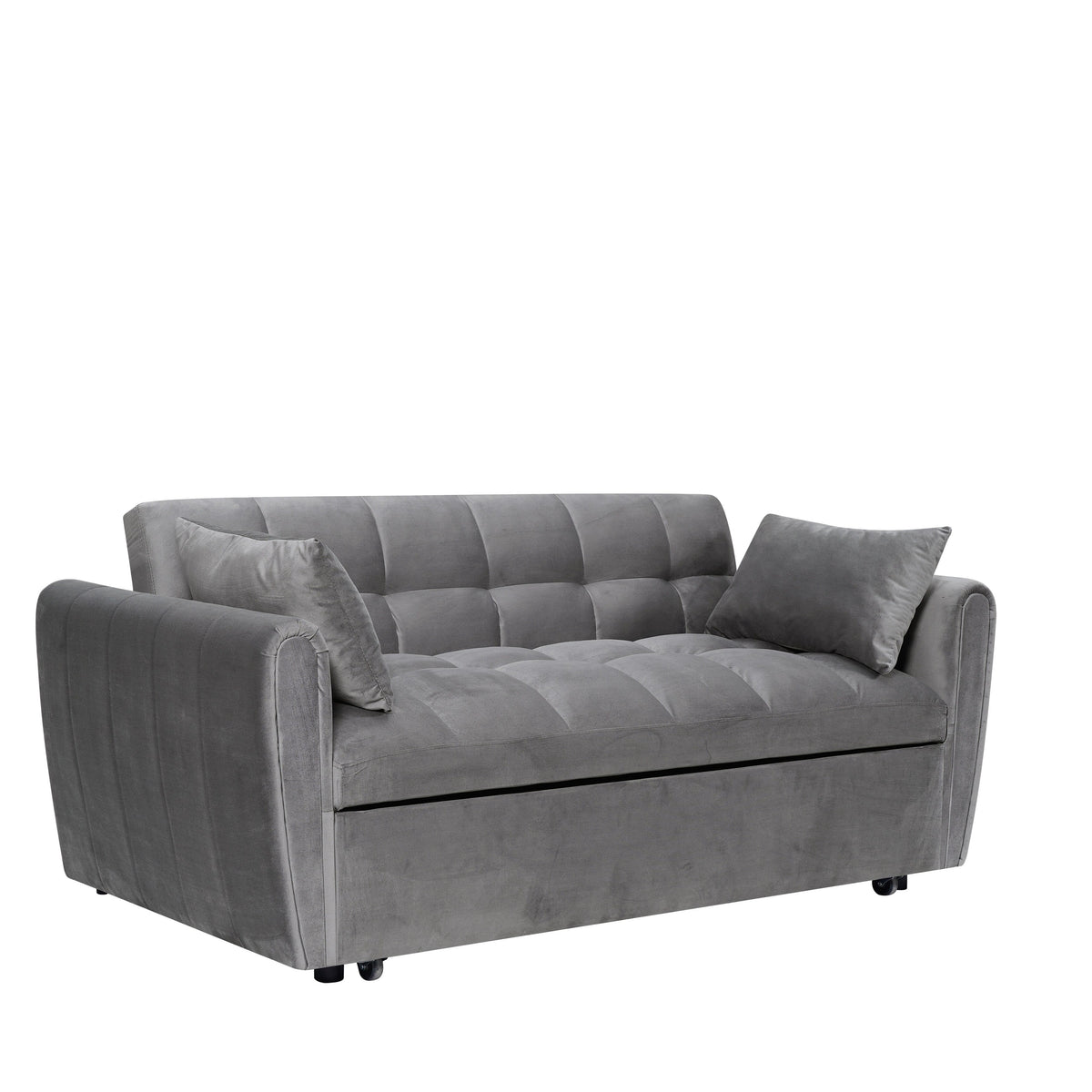 64.96 fluwelen slaapbank 3-in-1 met verstelbare rugleuning, opbergvak en draagvermogen van 500lb