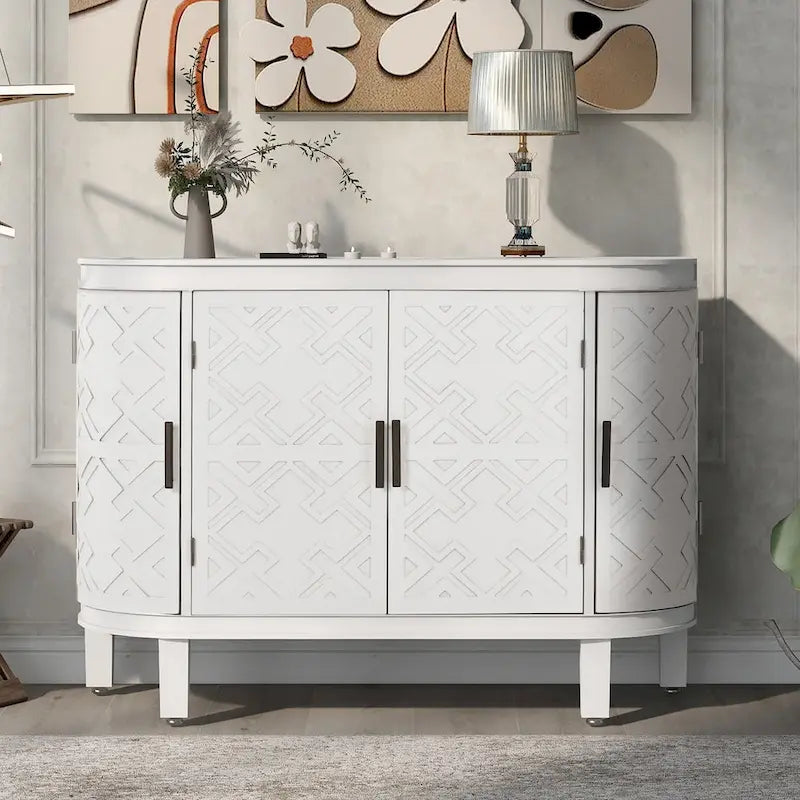Credenza contenitore decorativa in legno con ante a fantasia antica per corridoio, ingresso, soggiorno, camera da letto