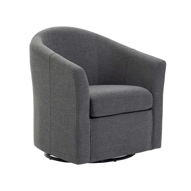 Set van 2 moderne gestoffeerde draaibare kuipstoelen voor de woonkamer