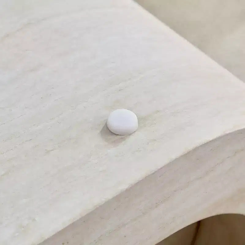 Tavolino da salotto moderno a più livelli con motivo travertino GDFStudio Laurine