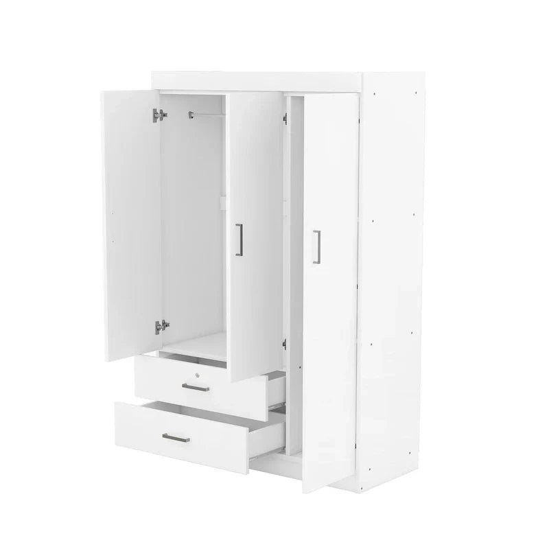 Armoire à 3 portes avec 2 tiroirs