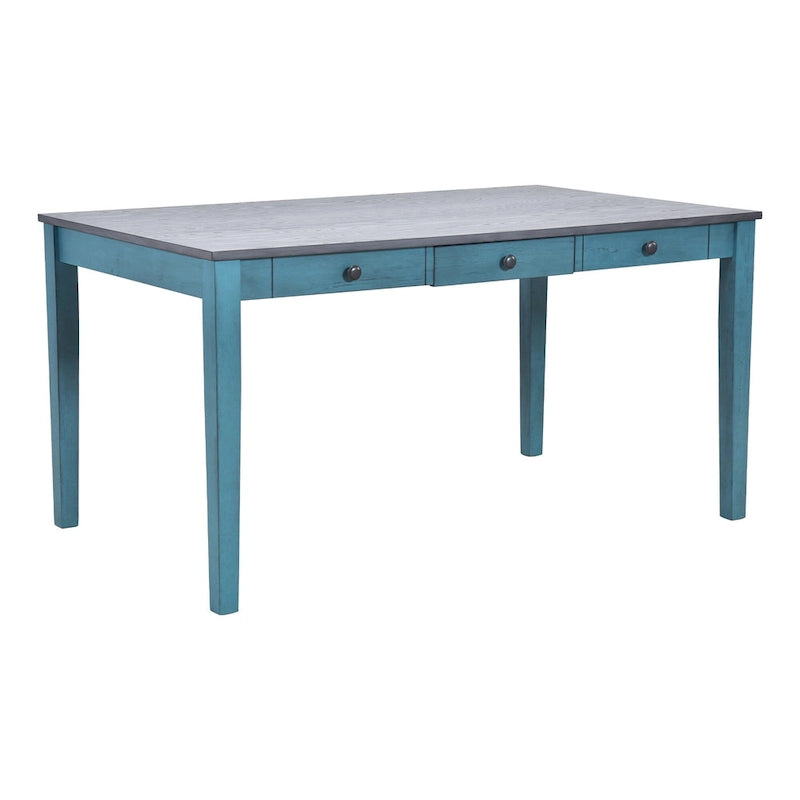 Ensemble de salle à manger en bois de 6 pièces avec 4 chaises et un banc, table avec tiroir