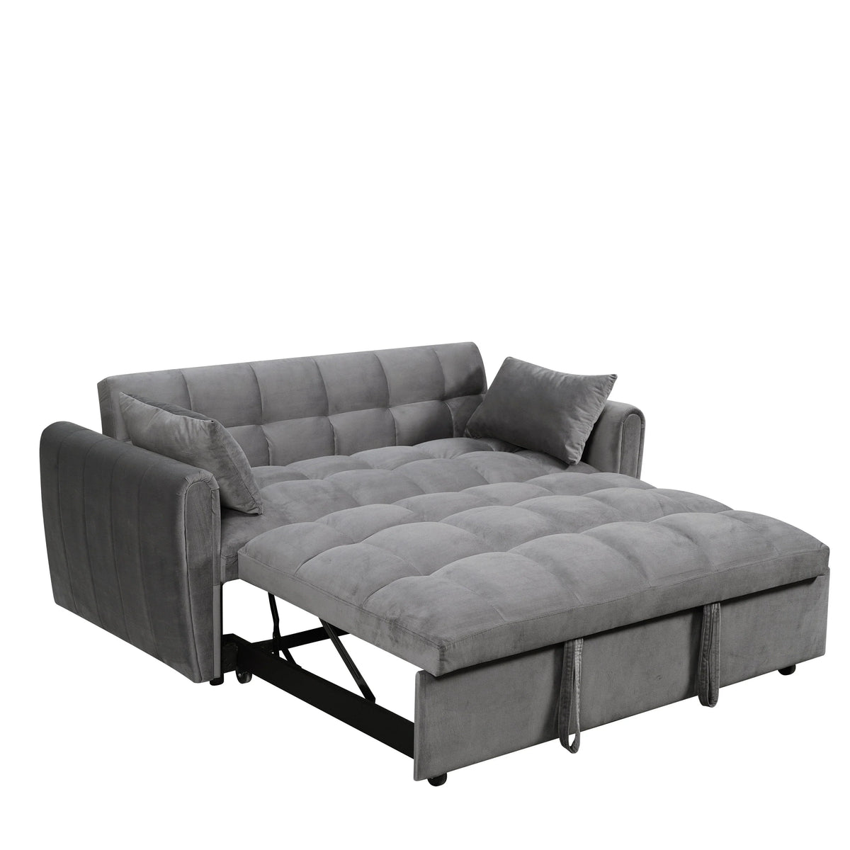 64.96 fluwelen slaapbank 3-in-1 met verstelbare rugleuning, opbergvak en draagvermogen van 500lb
