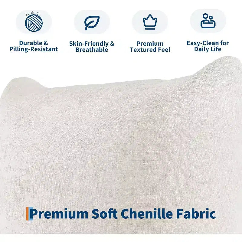 Canapé d’amour modulable en tissu chenille, canapé nuage 2 places avec mousse haute résilience, canapé sans pieds pour petits espaces