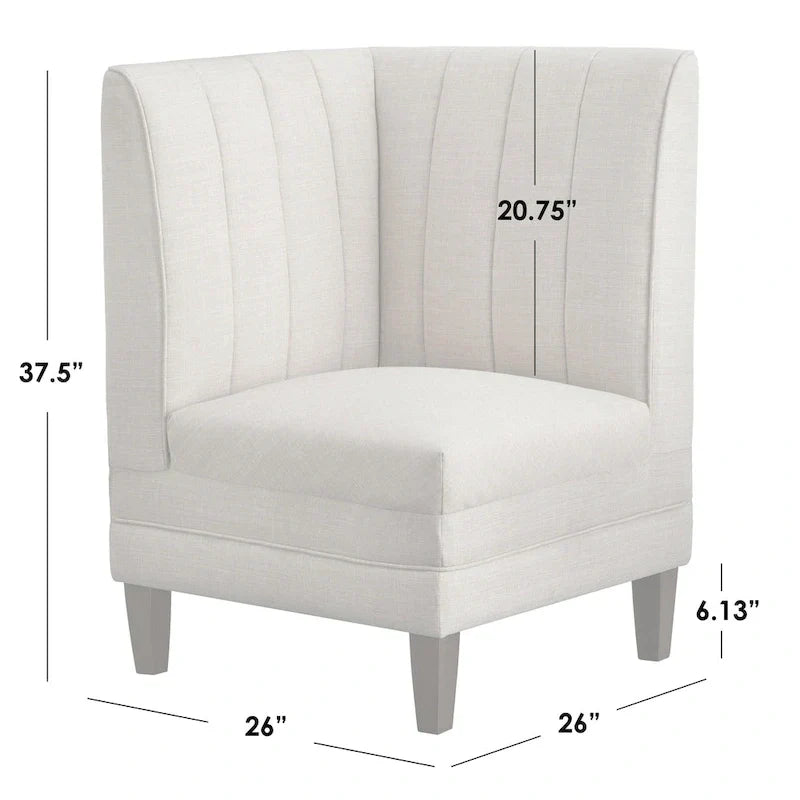 Set da banquette imbottita Lifestorey Kerrington a 3 pezzi con schienale trapuntato